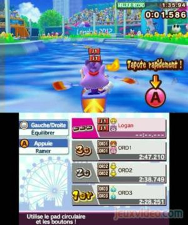 Mario & Sonic aux Jeux Olympiques de Londres 2012 : Et une, et deux, et trois !