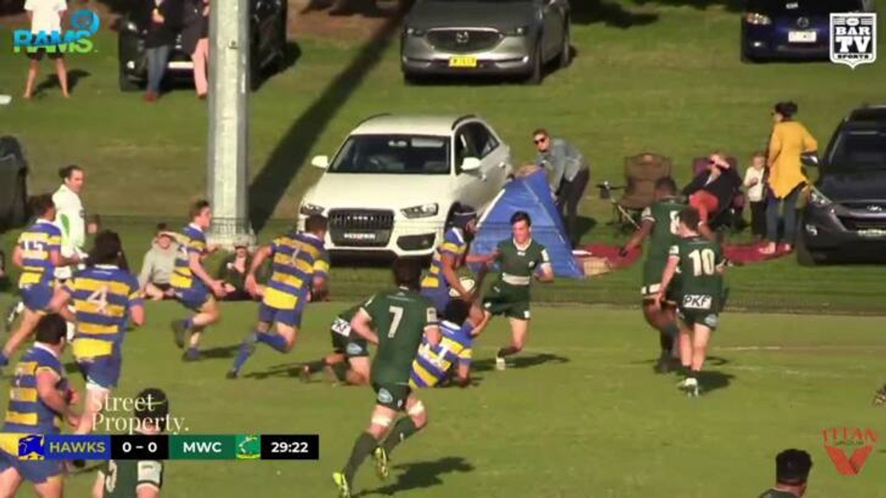 Great counter attack from Zac Crowley to set up Hawks' opening try