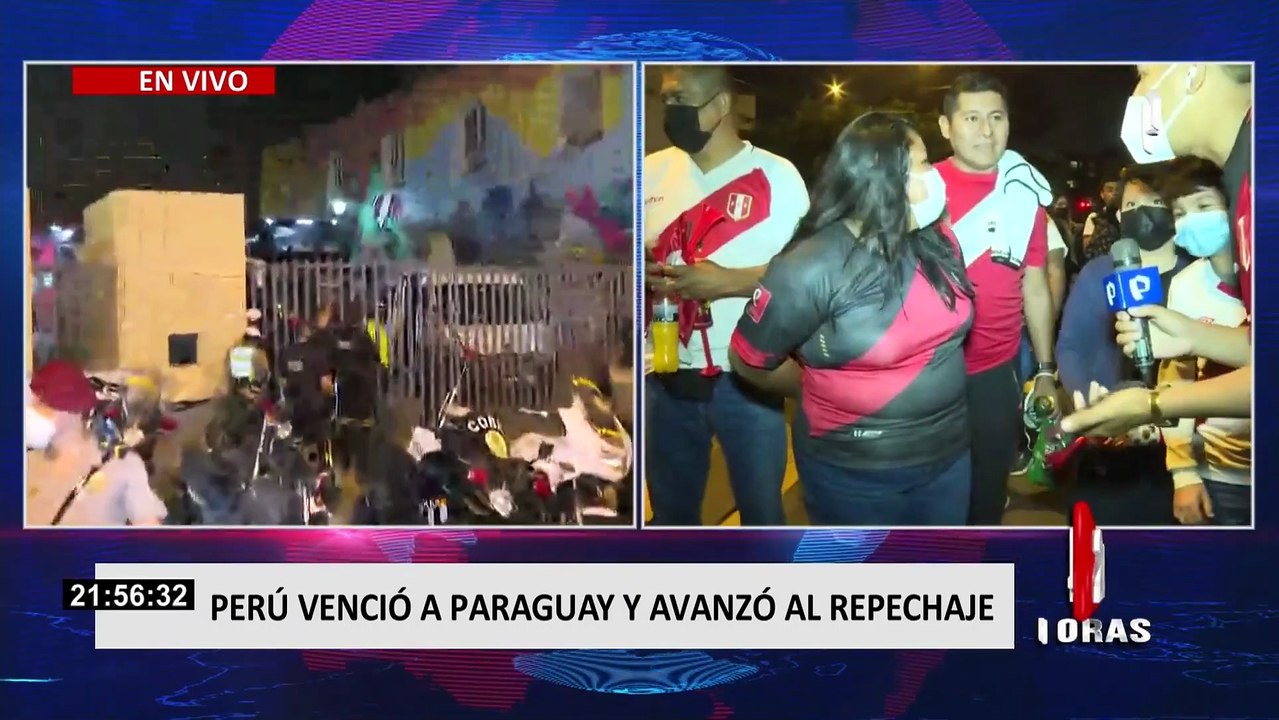 Así celebraron los hinchas el pase de la Blanquirroja al repechaje