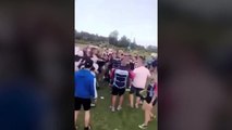 Violent melee breaks out at Newcastle rugby league