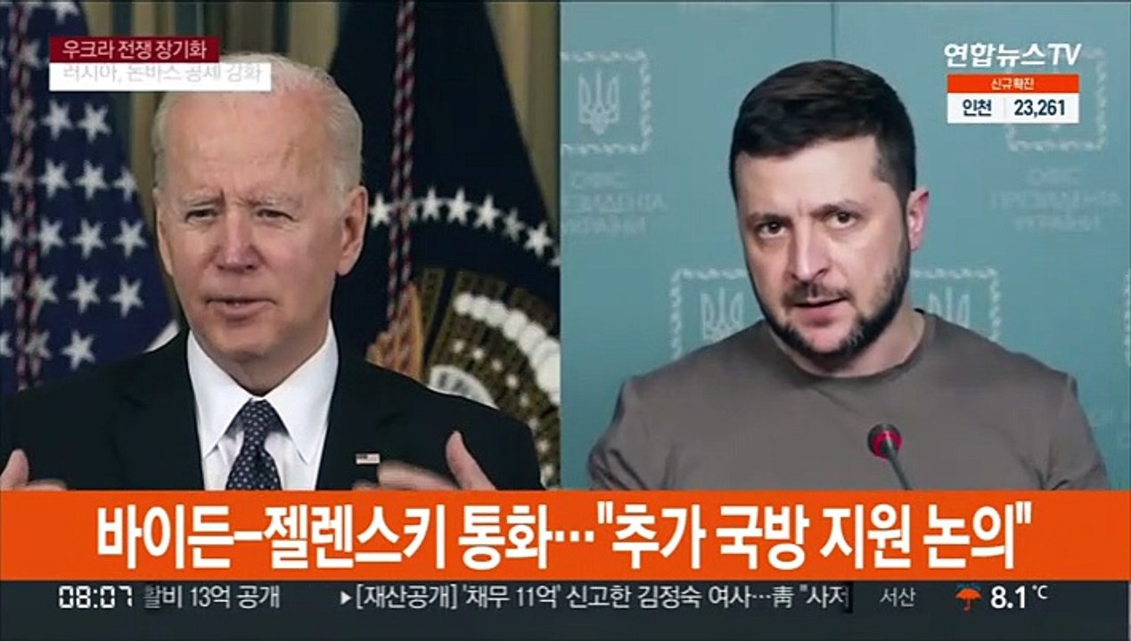 바이든-젤렌스키 통화…"추가 국방 지원 논의"