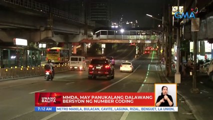MMDA, may panukalang 2 bersyon ng number coding | UB