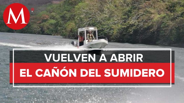 Tras desplome de rocas, reabren en su totalidad el Cañón del Sumidero en Chiapas