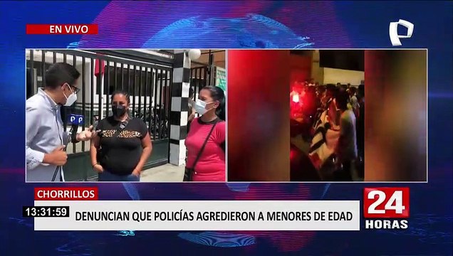 Chorrillos: denuncian que policías agredieron a menores de edad por portar banderolas
