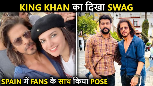 Hotness Alert! Shah Rukh Flaunts His Long Hair, Poses With Fans In Spain, Wraps Pathaan Schedule