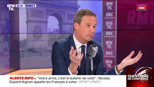 Pour Nicolas Dupont-Aignan, s'il n'y a pas de participation, cette élection ne sera pas valable