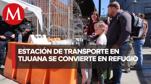 Ucranianos instalan campamento en la garita Tijuana-San Ysidro