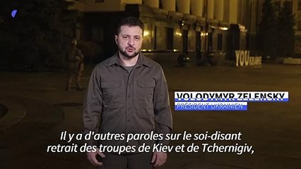 Réduction du dispositif russe : "Nous ne croyons personne" dit Zelensky