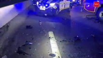 Dos heridos en un aparatoso accidente en Madrid