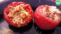 Tomates farcies au fromage frais et jambon