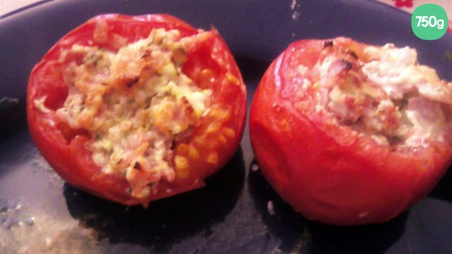 Tomates farcies au fromage frais et jambon