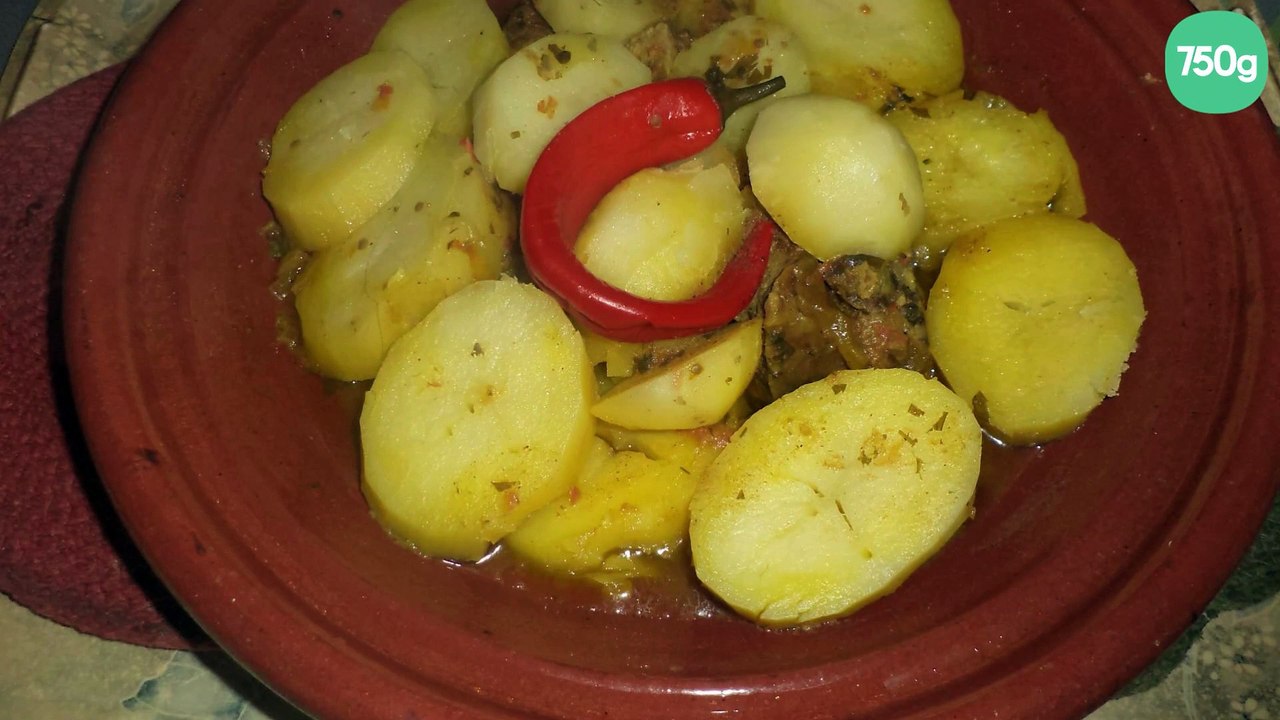 Tajine de veau aux pommes de terre et olives vertes