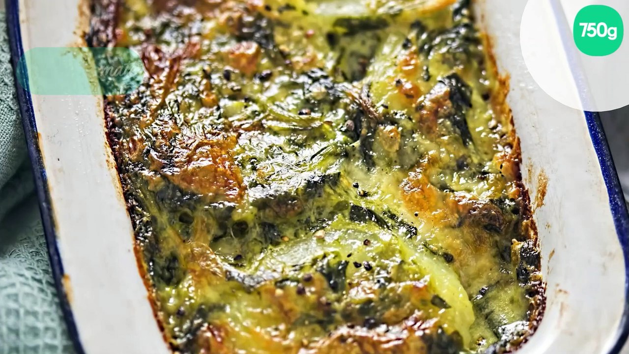 Gratin de pommes de terre et d'épinard