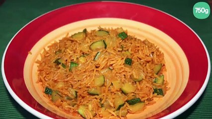 Riz safrané aux courgettes