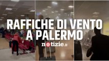 Maltempo a Palermo, palazzina crollata per raffica di vento: allarme in aeroporto per parete divelta