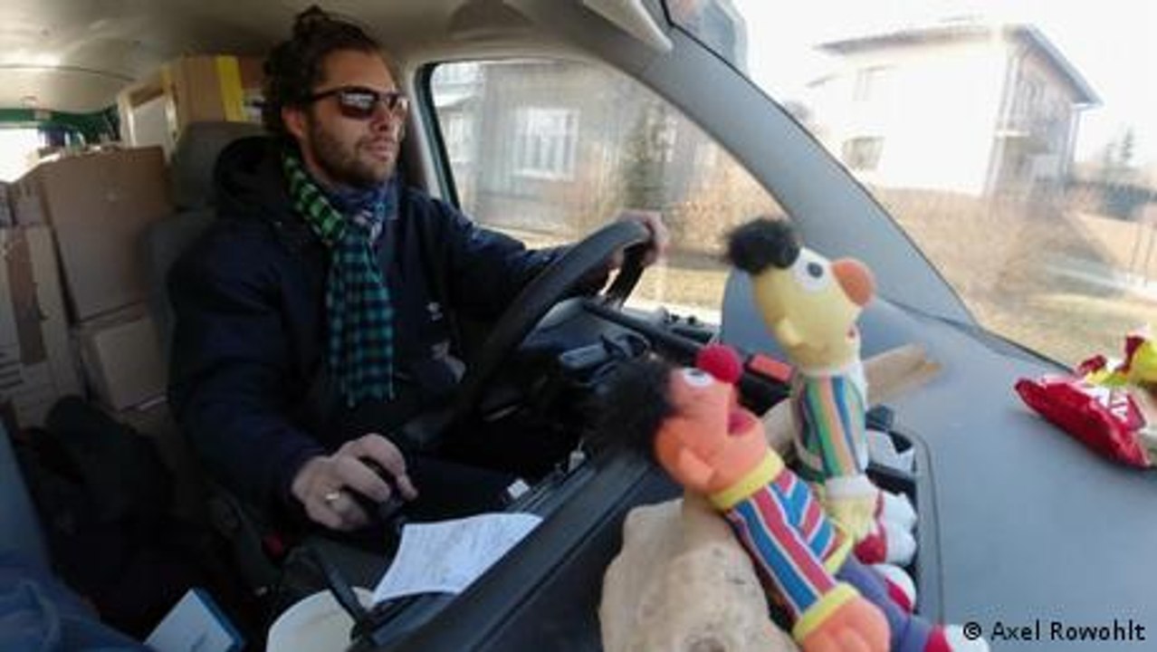 A German aid convoy heads for Ukraine