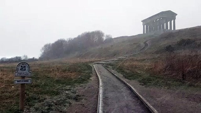 Photographer Stu captured a hail shower at Penshaw Monument