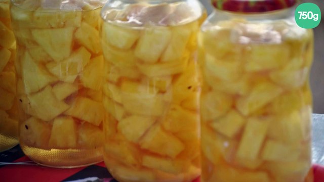 Conserve d'ananas au sirop léger