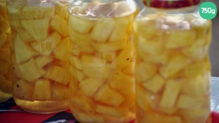 Conserve d'ananas au sirop léger