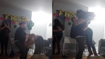 'Quebradita dance GOES TERRIBLY WRONG after the female hits her head on the floor'