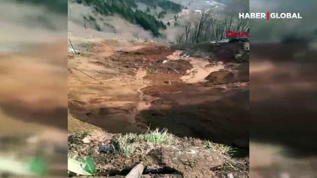 Trabzon'da heyelan: İki katlı bina tahliye edildi