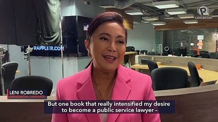 Leni Robredo talks about her favorite book 'To Kill A Mockingbird'