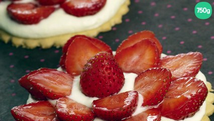 Tarte aux fraises et à la crème diplomate