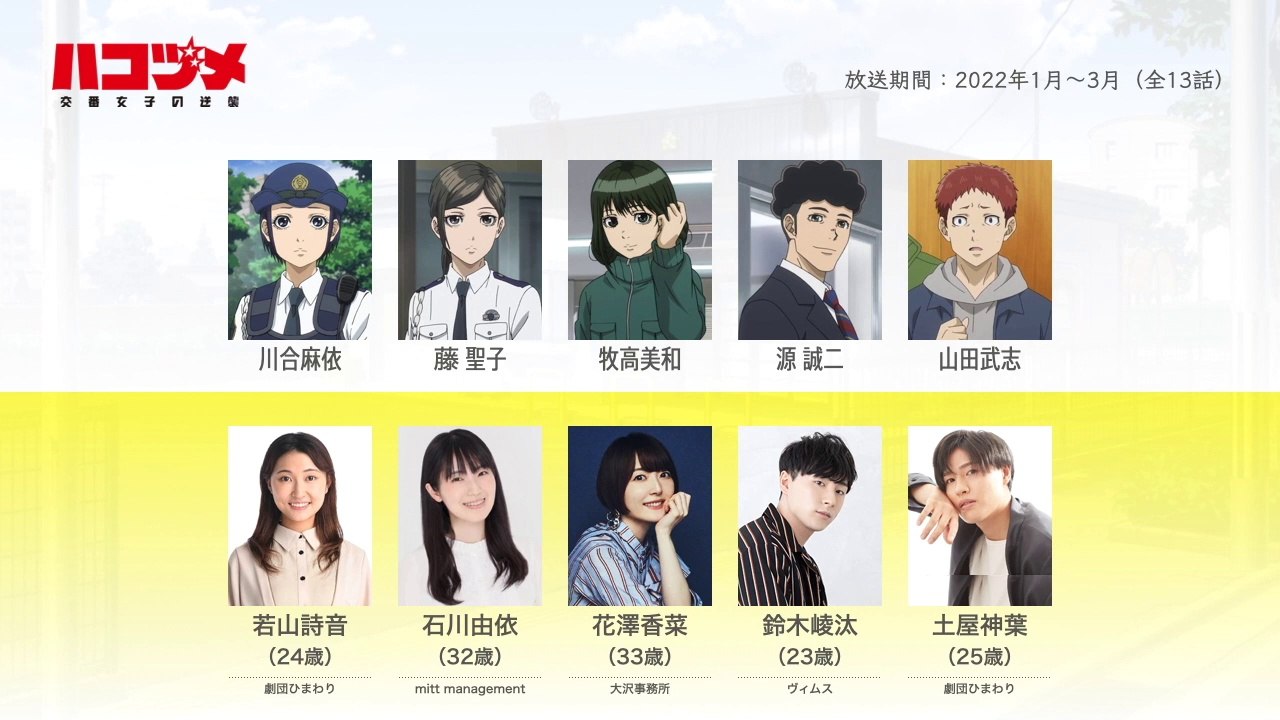 ハコヅメの声優さんたちは、こんな顔！