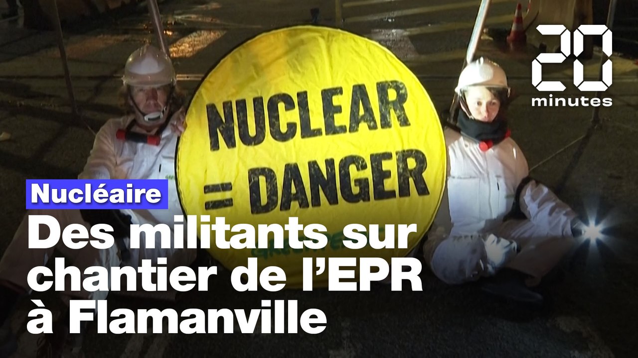Des militants de Greenpeace sur le chantier de l’EPR