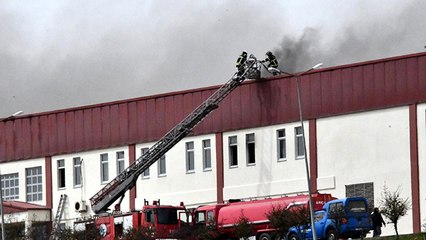 Tekirdağ'da fabrika yangını