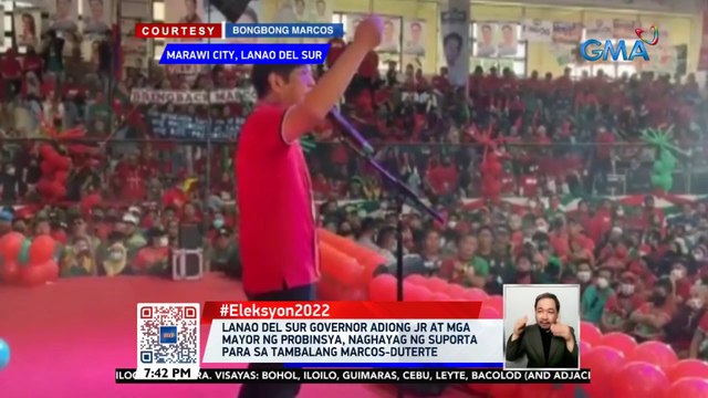 Lanao del Sur Gov. Adiong Jr. at mga mayor ng probinsya, naghayag ng suporta para sa tambalang Marcos-Duterte | 24 Oras