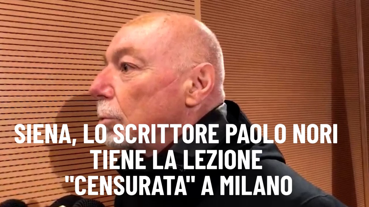 Siena, lo scrittore Paolo Nori tiene la lezione "censurata" a Milano