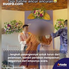 Wanita Ini Dijambak untuk Turun dari Pelaminan Pernikahan, Diduga Demi Konten