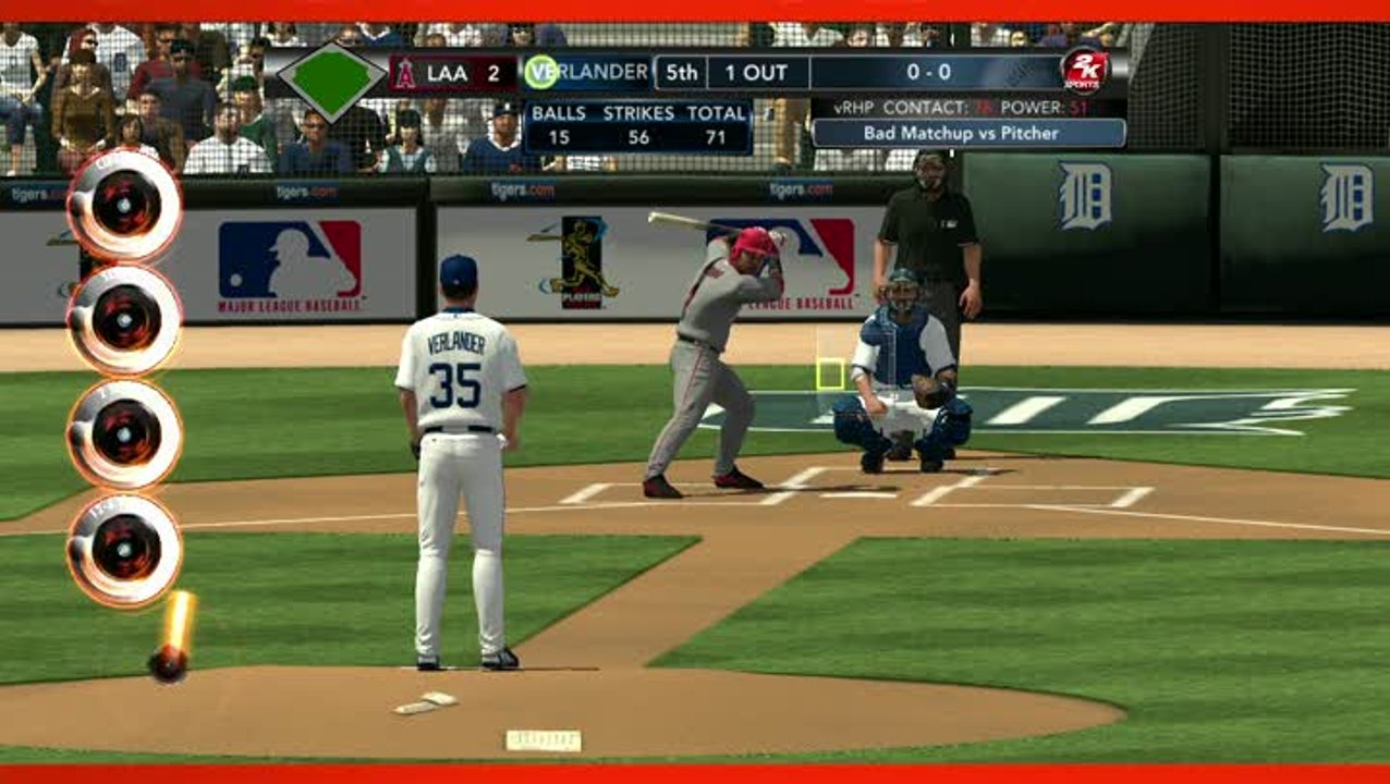 Major League Baseball 2K12 : Detroit vs LA