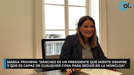 Marga Prohens: "Sánchez es un presidente que miente siempre y que es capaz de cualquier cosa para seguir en La Moncloa"