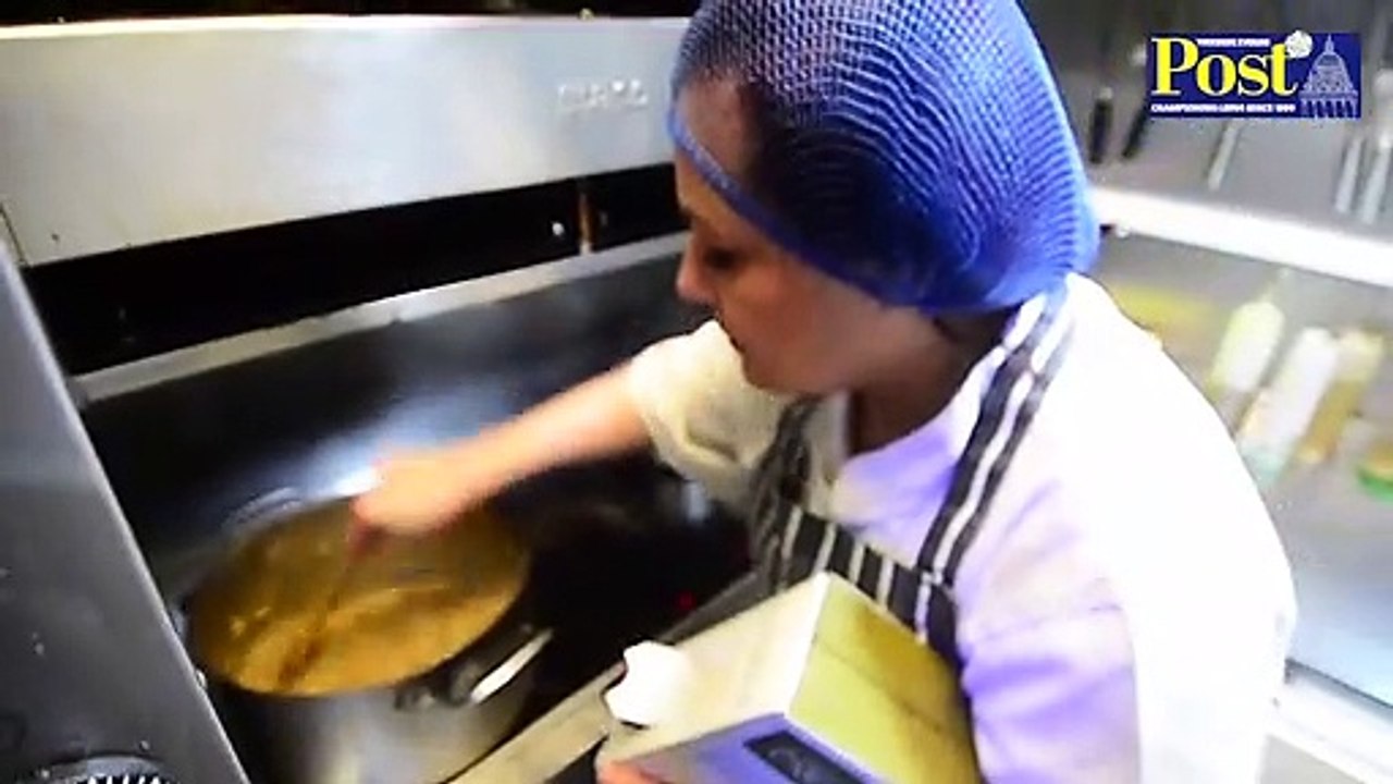 Watch the head chef at Le Chalet cook her classic French onion soup