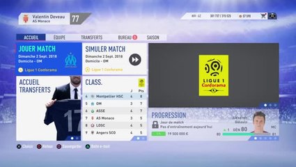 FIFA 19 extrait Mode Carriere