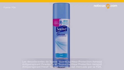 La FDA anuncia el retiro del mercado de los aerosoles antitranspirantes debido a problemas de salud.