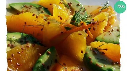 Salade d'avocat et suprêmes d'orange