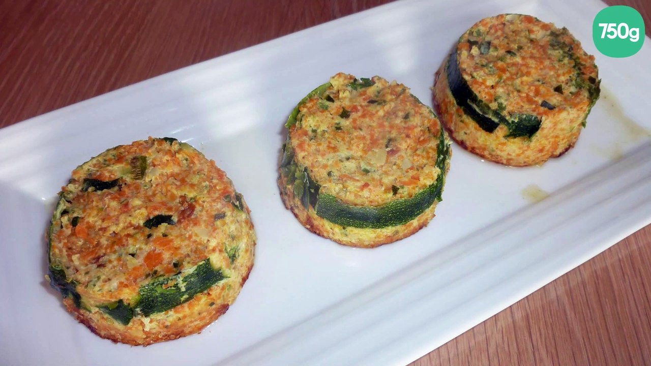 Timbales aux carottes et aux courgettes