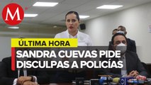 Sandra Cuevas ofrece nueva disculpa pública a policías