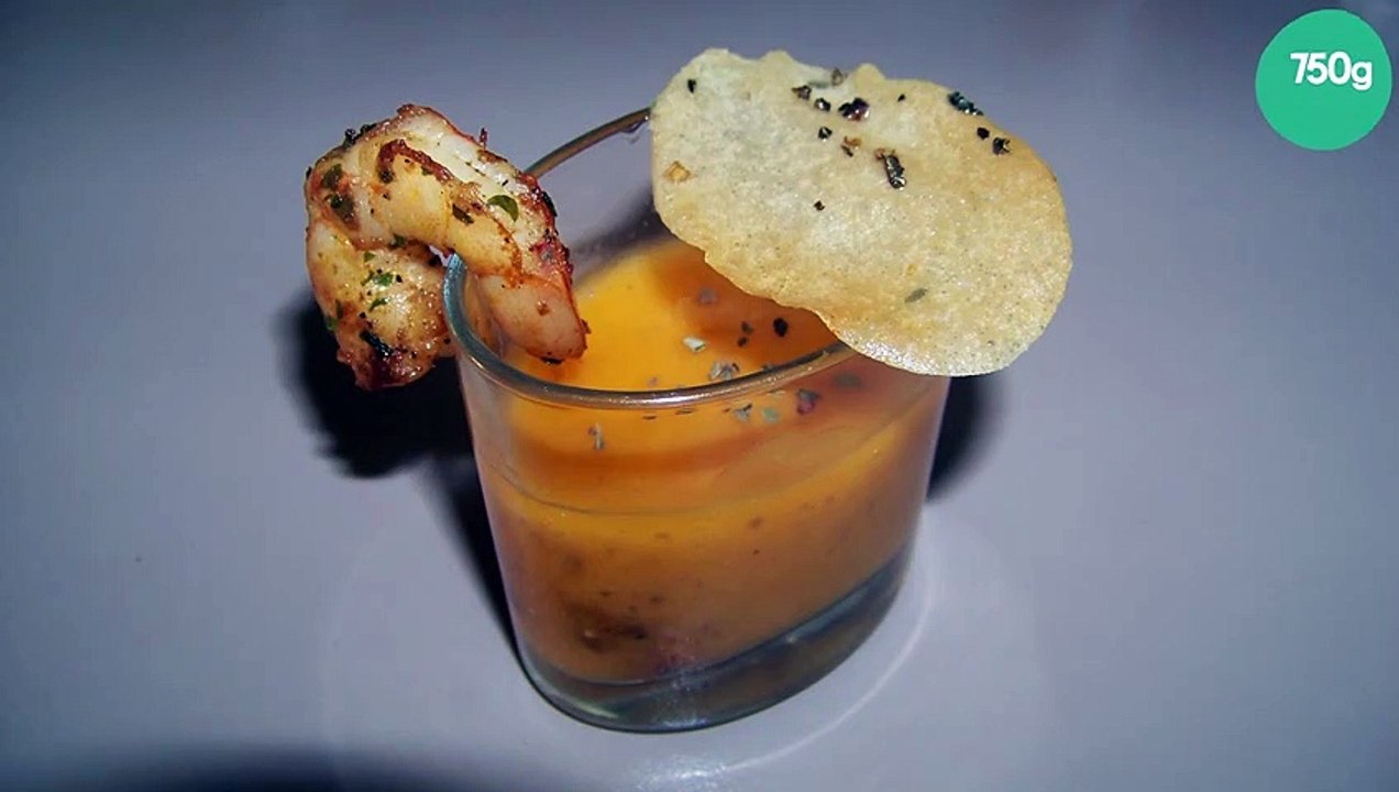 Espuma de homard et langoustines