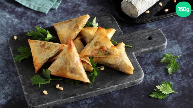 Bricks aux légumes de soleil et Sainte-Maure de Touraine AOP