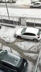 Espectacular granizada en La Roca del Vallès