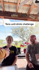 Trying the TENS Unit Drink Challenge