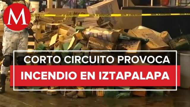 Incendio en Central de abasto de la CdMx por corto circuito