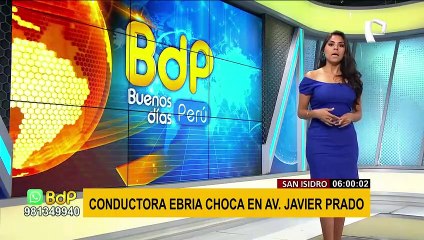 San Isidro: Policía rescata a conductora ebria que chocó en av. Javier Prado