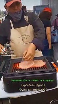 Expoferia Caprina Ovina Miranda 2022, degustación de carne de cordero