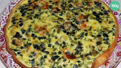 Tarte croustillante tout Roquefortaux poireaux sauvages