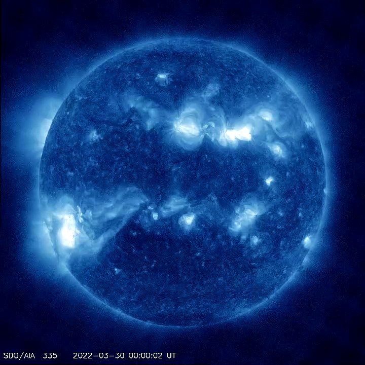 Triple Solar Flare March 31st 2022